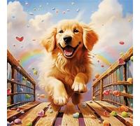 Puzzle 90 pièces Adultes Chien Rainbow Bridge, Puzzle Adulte 90 pièces, Un Puzzles Difficile, Jeu de Puzzles pour Toute la Famille, Décoration Murale Maison