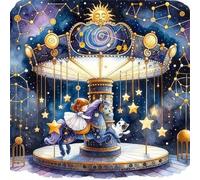 Puzzle 90 pièces Adultes Fille de carrousel, Puzzle Adulte 90 pièces, Un Puzzles Difficile, Jeu de Puzzles pour Toute la Famille, Décoration Murale Maison