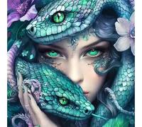 Puzzle 90 pièces Adultes Fille Serpent Vert, Puzzle Adulte 90 pièces, Un Puzzles Difficile, Jeu de Puzzles pour Toute la Famille, Décoration Murale Maison
