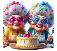 Puzzle 90 Pièces Adultes Gâteau de Grand-mère 30x30cm 90 pièces Puzzles pour Adultes Jeu éducatif défi Jouet, Puzzle Impossible pour Toute la Famille