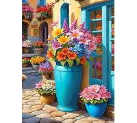 Puzzle 90 Pieces Adultes La Ville du Vase Bleu, Puzzle pour Adulte 90 Pièces Jeu éducatif défi Jouet Activité Familiale Parfaite, Puzzles de Décoration Familiale