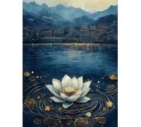 Puzzle 90 Pieces Adultes Lotus de la Ville Antique, Puzzle pour Adulte 90 Pièces Jeu éducatif défi Jouet Activité Familiale Parfaite, Puzzles de Décoration Familiale