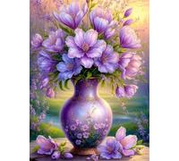 Puzzle 90 Pièces Adultes Rivière Purple Vase 25x20cm 90 Pièces Puzzles pour Adultes Jeu éducatif défi Jouet, Puzzle Impossible pour Toute la Famille