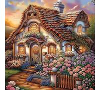 Puzzle 90 pièces Adultes Roseraie de la Maison, Puzzle Adulte 90 pièces, Un Puzzles Difficile, Jeu de Puzzles pour Toute la Famille, Décoration Murale Maison