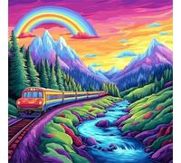 Puzzle 90 pièces Adultes Train du ruisseau Woods, Puzzle Adulte 90 pièces, Un Puzzles Difficile, Jeu de Puzzles pour Toute la Famille, Décoration Murale Maison