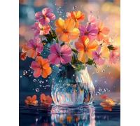 Puzzle 90 Pieces Adultes Vase Fleur Eau, Puzzle pour Adulte 90 Pièces Jeu éducatif défi Jouet Activité Familiale Parfaite, Puzzles de Décoration Familiale