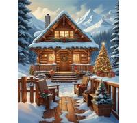Puzzle 90 Pièces pour Adultes, Chalet d’Hiver Puzzle Adulte 90 pièces, Jeu de Création et Logique, Activité Détente, Idée Cadeau Adulte Décoration Intérieure