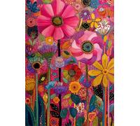 Puzzle 90 Pièces pour Adultes, Fleur voyante Puzzle Adulte 90 pièces, Jeu de Création et Logique, Activité Détente, Idée Cadeau Adulte Décoration Intérieure