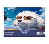 Puzzle à Assembler de Chien pour Adultes et Enfants. 1000 pièces, Animal de Compagnie Mignon, défi fantaisiste, Jeux éducatifs, décoration de Maison, Cadeaux éducatifs, 38x26cm/1000 pièces