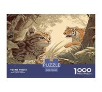 Puzzle à Assembler de Tigre pour Adultes et Enfants. 1000 pièce, Animal féroce, Magnifique et Puissant, défi fantaisiste, Jeu de défi, Jeux éducatifs, décoration de Maison, Cadeaux éducatifs, 70x50cm