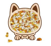 Puzzle à Chevilles avec Sujet Chiens - Jouets éducatifs et décoratifs avec 115 pièces en couleurs Morandi | Puzzle en bois pour adultes | Für Bastelprojekte & Planer Laptops Handys Trinkflaschen als