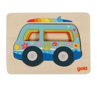 GOKI Puzzle à couches Van – bois 15 x 11 x 1,5 cm, 5 couches, 5 pièces