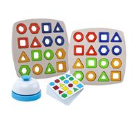 Puzzle à emboîter en bois - Assortiment de couleurs géométriques | Jeu de formes d'affectation des formes | Jouet éducatif | Favorise les capacités cognitives et la pensée logique | Puzzle interactif