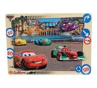 Puzzle En Bois A Encastrer Cars 9 Pieces - 100003282