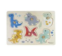 Puzzle À Encastrer Dinosaure En Bois Multicolore TU