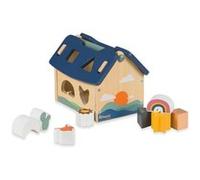 hauck Trieur de Formes Bébé Sort N Build, Cube d'Activité Bois, 8 Pièces | Jouet d'éveil dès 12 mois, encastrer et empiler, toit amovible pour ranger les formes, bois certifié FSC®