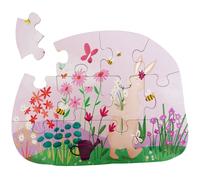 Puzzle à forme les fleurs de Mrs. Rabbit (12 pièces)