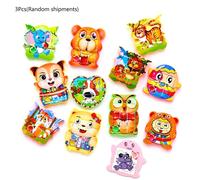 Puzzle à glissière 3 pièces, tableau actif, apprentissage du développement du cerveau, interactif, Animal, cadeau pour enfants 69HE