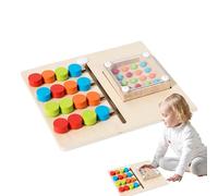 Puzzle À Glissières - Jeu Éducatif De Perles À Secouer,Casse-Tête en Bois pour L'Assortiment des Couleurs,pour, Élèves, Garçons, Filles, Maison, Crèche, Maternelle, Jour des