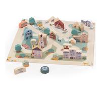 Puzzle à jouer village des alpes beige TU