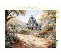 Puzzle · A la lisière de la forêt se Trouve Cette Maison dans Le Style d'un | petit pavillon · La vue romantique d'une idylle rurale · 1000 pièces · Format assemblé 64 × 48 cm · CALVENDO Puzzle