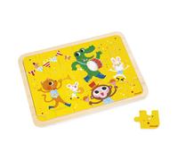 Puzzle a la montagne en bois fsc 24 pièces jaune TU