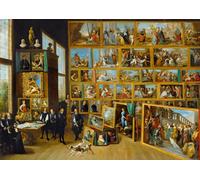 Puzzle à l'oiseau bleu David Teniers le Jeune - La collection d'art de l'archiduc Léopold Guillaume à Bruxelles, 1652 - Teile