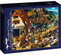 Puzzle à l'oiseau bleu Pieter Bruegel l'Ancien - Proverbes néerlandais, 1559 - 1000 Teile