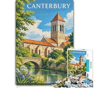 Puzzle À Motif Canterbury Cathedral Illustration 1000pcs (52x38cm) Défi | Pour les vacances d'hiver à la maison : ce puzzle 1000 pièces adulte convient aux soirées tranquilles de l'Avent.