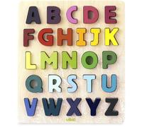 Vilac Puzzle ABC à encastrer Sous la Canopée – Jeu éducatif, sac de rangement – 2 ans+