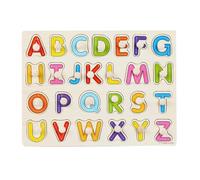 Puzzle ABC, Puzzle en Bois Alphabet ABC, Jouets pour Tout-Petits, Puzzles en Bois, Jouets Montessori pour Enfants de 3 Ans et Plus, Lettres pour Enfants Filles garçons (Lettres majuscules)