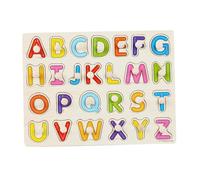 Puzzle ABC, Puzzle en Bois Alphabet ABC, Jouets pour Tout-Petits, Puzzles en Bois, Jouets Montessori pour Les Enfants de 3 Ans et Plus, Lettres pour Enfants Filles garçons (Lettres majuscules), Puzzl