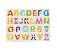 Puzzle ABC Puzzle en Bois Alphabet ABC Jouets pour Tout-Petits Puzzles en Bois Jouets Montessori pour Enfants de 3 Ans et Plus Lettres pour Enfants Filles garçons (l