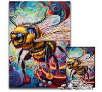 Puzzle Abeille 1000 pièces, Puzzle Impossible pour Adultes, Casse-tête Stimulant pour Adolescents, Jeu interactif Amusant en Famille 26x38cm / 10,23x14,96 Pouces