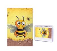 Puzzle abeille sur le carré de 1 000 pièces - Puzzle personnalisé en bois pour adultes - Puzzle photo artistique à suspendre au mur pour anniversaire, mariage, Saint-Valentin, anniversaire de mariage
