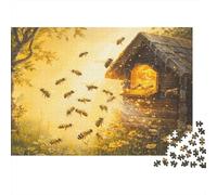 Puzzle Abeilles, scène de Ruche pour Adultes,38x26cm/1000pcs,Jeu Éducatif,décoration De La Maison,