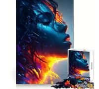 Puzzle Abstrait Bleu et Orange de 1000 pièces pour Adolescents, idéal pour se détendre et stimuler l'esprit Bords réguliers Cadeau de Noël Chic (38x26cm)