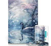 Puzzle Abstrait Cygne Difficile pour Adultes, 1000 pièces, renforce la mémoire, soulage Le Stress, Bords de qualité supérieure, œuvre d'art 50x75cm