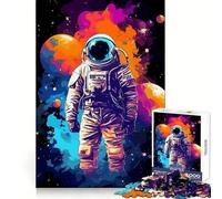 Puzzle Abstrait d'astronautes de l'espace, 1000 pièces, Jeu de logique pour Adolescents, Temps Chaud, découpe précise, pièce de Collection (50x75cm)
