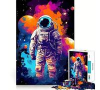 Puzzle Abstrait d'astronautes de l'espace pour Adolescents, 1000 pièces, Jeu de réflexion, évasion Calme, Bords précis, Cadeau Exceptionnel (38x52cm)