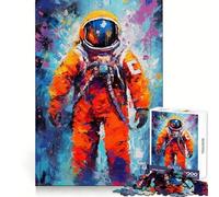 Puzzle Abstrait d'astronautes pour Adultes, 1000 pièces, Exercice Mental, Divertissement Anti-Stress, Bords Nets, Cadeau attentionné (38x52cm)