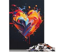 Puzzle Abstrait de 1 000 pièces représentant Un cœur, idéal pour Les Adultes et Les Adolescents à partir de 12 Ans (75 x 50 cm).