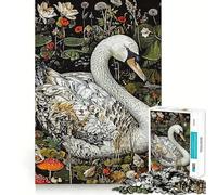 Puzzle Abstrait de 1000 pièces Cygne pour Adolescents, Jeu de logique et de Sens, Divertissement paisible, Bords Lisses, Cadeau créatif 50x75cm