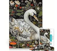 Puzzle Abstrait de 1000 pièces représentant des cygnes Adolescents, idéal pour stimuler l'esprit, Jouer en Groupe, découpe de précision, Cadeau pour Les fêtes 38x52cm