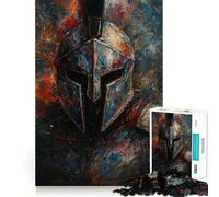Puzzle Abstrait de 1000 pièces représentant Un Casque de Guerrier Spartiate, idéal pour Adultes Exercice Mental, Anti-Stress, Cadeau élégant 50x75cm