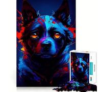 Puzzle Abstrait de 1000 pièces représentant Un Chiot, pour Adultes, défi cérébral, Jeu d'intérieur, pièce d'art aux découpes précises (38x52cm)