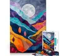 Puzzle Abstrait de 1000 pièces représentant Un Paysage Naturel, idéal pour Adultes Jeu cérébral Relaxant et Stimulant Cadeau de qualité supérieure (38x26cm)
