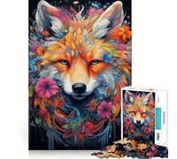 Puzzle Abstrait de 1000 pièces représentant Un Renard Roux, idéal pour Adultes Un Casse-tête Relaxant et Un Joli Cadeau (50x75cm)