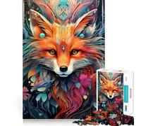 Puzzle Abstrait de 1000 pièces représentant Un Renard Roux, idéal pour Les Adolescents Jeu de Puzzle Clear Logic, Peaceful Time, Perfect Cut, liste de souhaits du Père Noël (38x26cm)