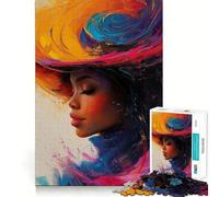 Puzzle Abstrait de 1000 pièces représentant Une Femme Jeu de réflexion et d'exercice,Assemblage précis,sans espaces,défi cérébral interactif pour la Maison (38x52cm)